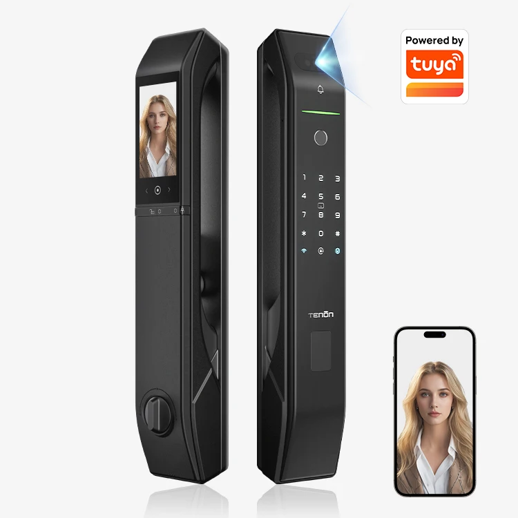 Security Intelligent Biometric Fingerprint Door Lock Electronic Password Waterproof Outdoor 3D Face Recognition Smart Door Lock