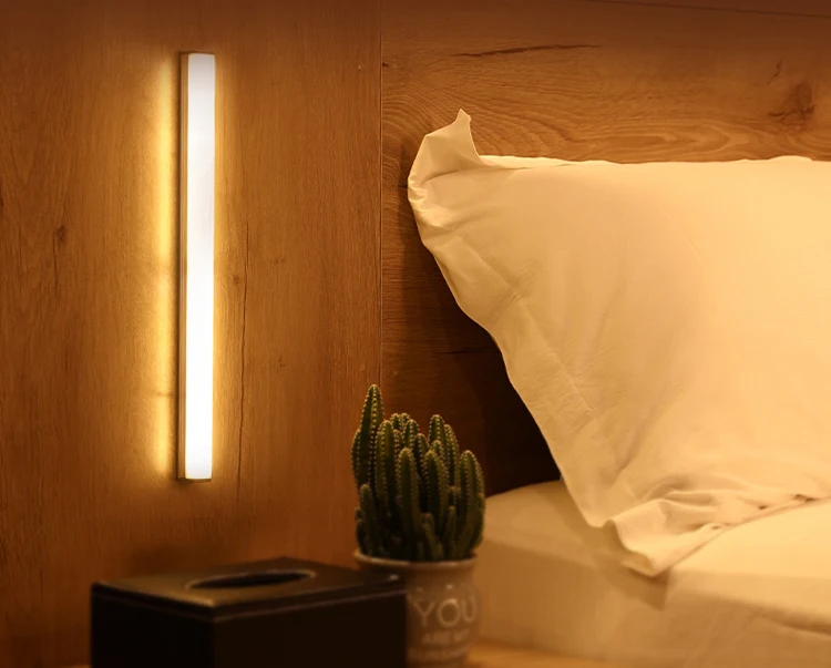 USB充电传感器夜灯无布线家庭过道衣橱抽屉运动传感器发光二极管灯