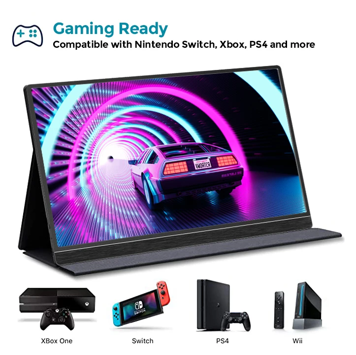 15,6 Zoll Touchscreen Portable Monitor – 1080p HDR IPS Display Mit USB-C & HDMI, Für Laptop, Handy, Switch, PS4/5