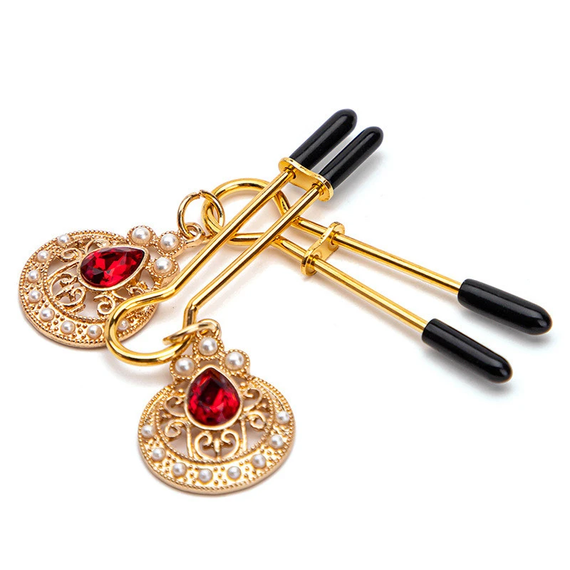 Nipple Clamps Novelty Metal Milk Clip Female Breast Clitoris Clip Massage  Sex Toys for Couples Lover Game