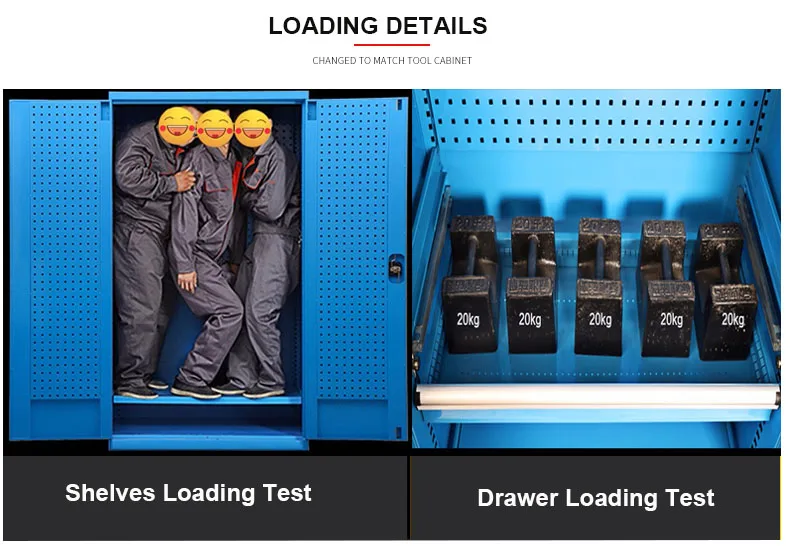 Double Door with Drawers and Shelves Garage Storage Workshop Use Heavy Duty Shelf Tool Drawer Cabinets