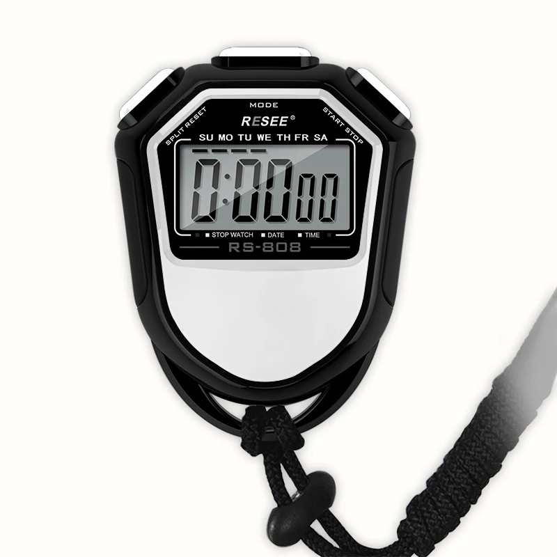 Resee Factory Customization Digital Display Stopwatch 2 Lap Memory Stopwatch Single Row Display Stopwatch Sports Stop Watch
