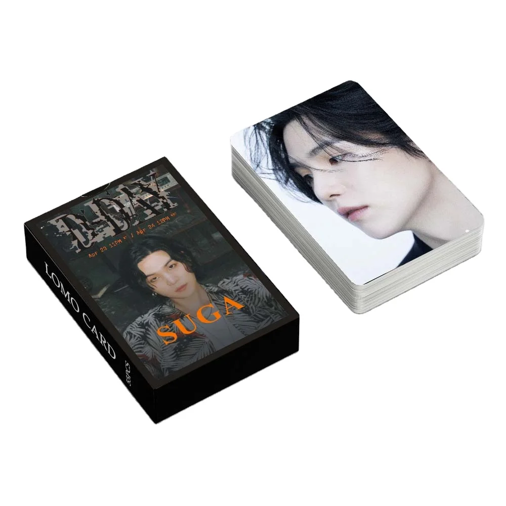 SUGA LOMOカード KPOP ポストカード 5.7*8.6cm オフセット印刷 メンズ