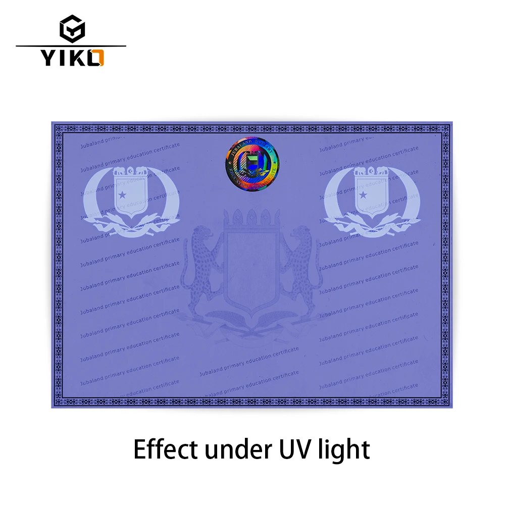 Сертификат на заказ в виде охранной бумаги А4 Золотая фольга для горячего тиснения картонный плакат и этикетка поздравлений