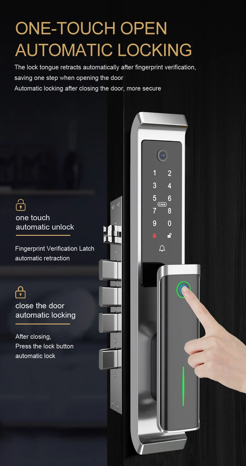 Ttlock App Door Lock With Camera Fully Automatic Electronic Door Lock Wholesale Outdoor Smart