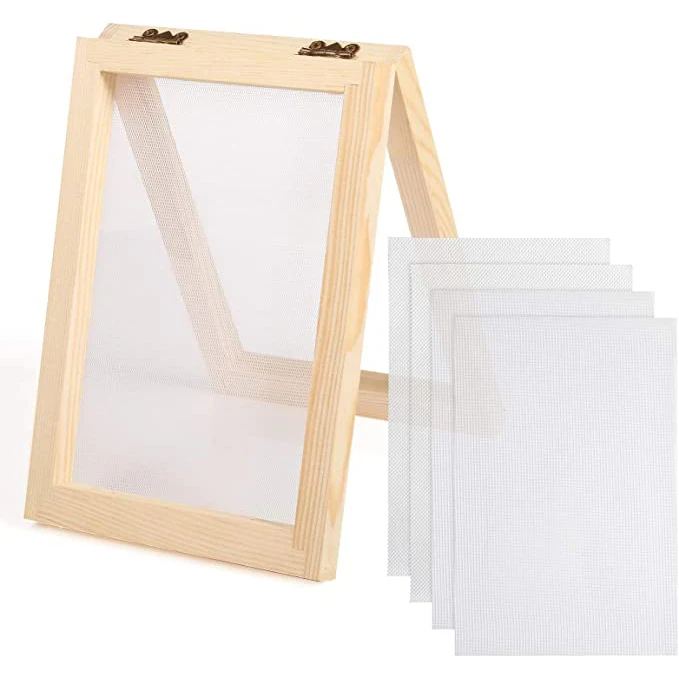 Wood Paper Making Papermaking Screen Printing Wooden Rectangular