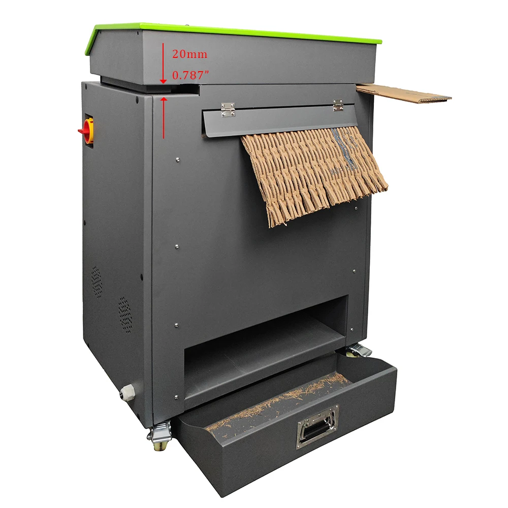 Biodegradable Recycling Used Waste Carton Box Paper Cushion Packaging Shredding Electric Industrial Shredder Machine for Sale