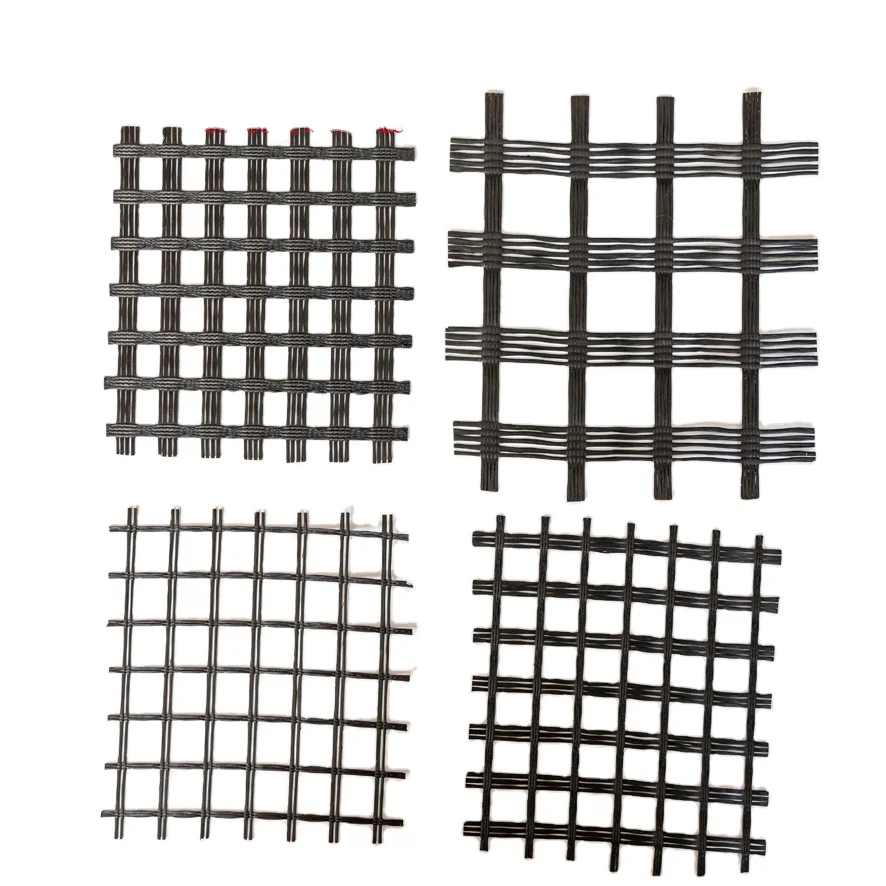 High Tensile Strength Biaxial Polyester Geogrid Made of Polyester PVC for Industrial Facilities