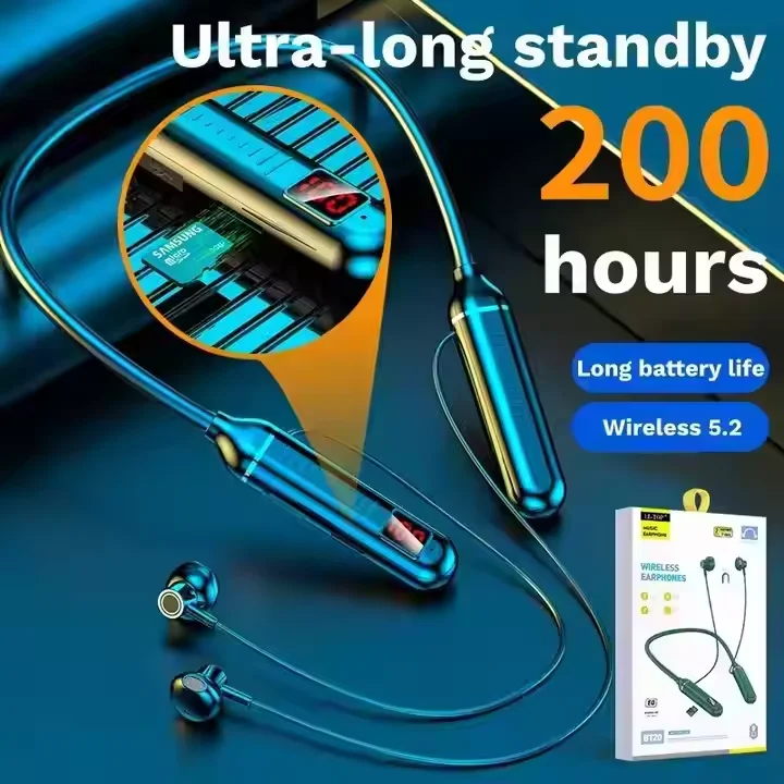 Hot Sales G02 Wireless Headphone TWS Earbuds LED Display Neckband Headphones Microphone aperçu 6