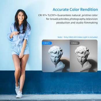 Neewer CB60 60W LED Video Light Continuous LED Lighting with 5600K Daylight CRI 97+for Portrait Wedding Outdoor Shooting detail image