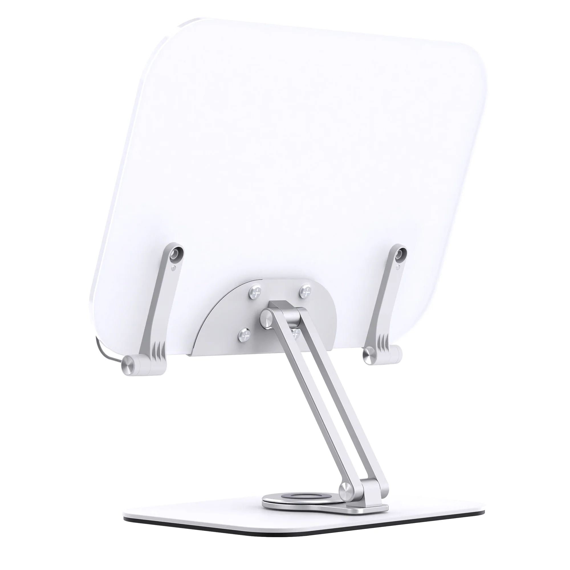 Boneruy 360 Rotatable Book Reading Stand Acrylic  Page Paper Clips Cookbook Textbook  Magazine Book Holder  Document Holder