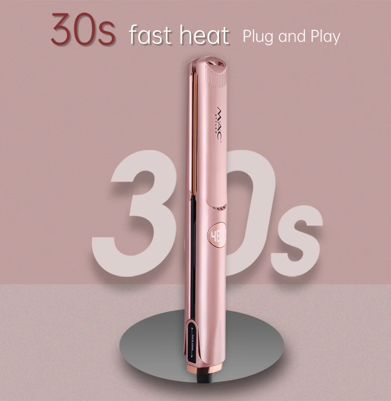 MAC 3 Sizes Hair Crimper Hot Selling Titanium Professional Salon Wholesale Best Crimper Flat Iron Curling Iron
