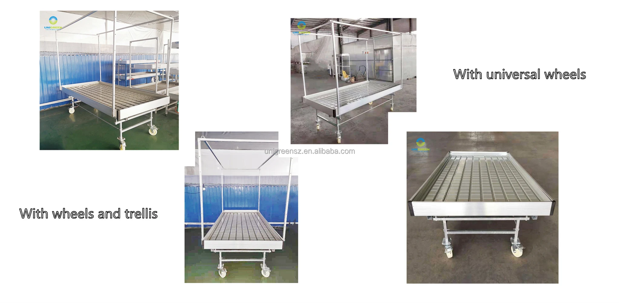 Mobile Growing Table with Wheels - Rolling Bench System