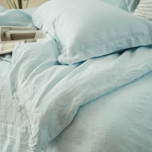 100% Organic Linen Bed Duvet Cover Sets Flax Linen Bed Sheets Bedding Set