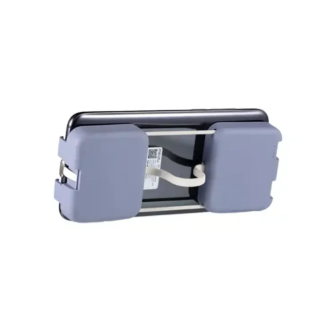 Foldable 4000mAh Power Bank with Mini Phone Holder Socket 10W Output Power Backclip Design