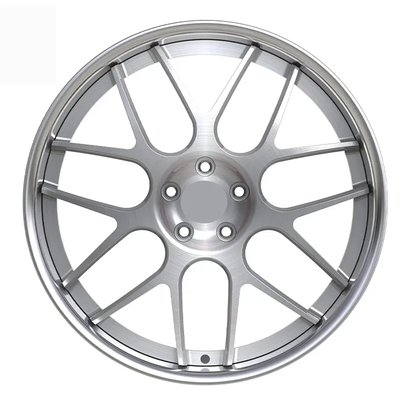 2 Piece Forged Brushed Polished 5x120 5x112 5x114.3 18 19 20 21 22 Inch Wheel for Racing Car Wheel supplier