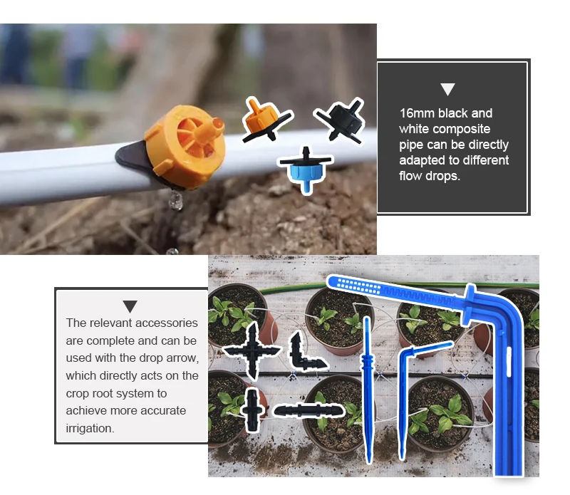 Drip Irrigation Plastic Pipe Outer White Inner Black Ldpe Composite ...