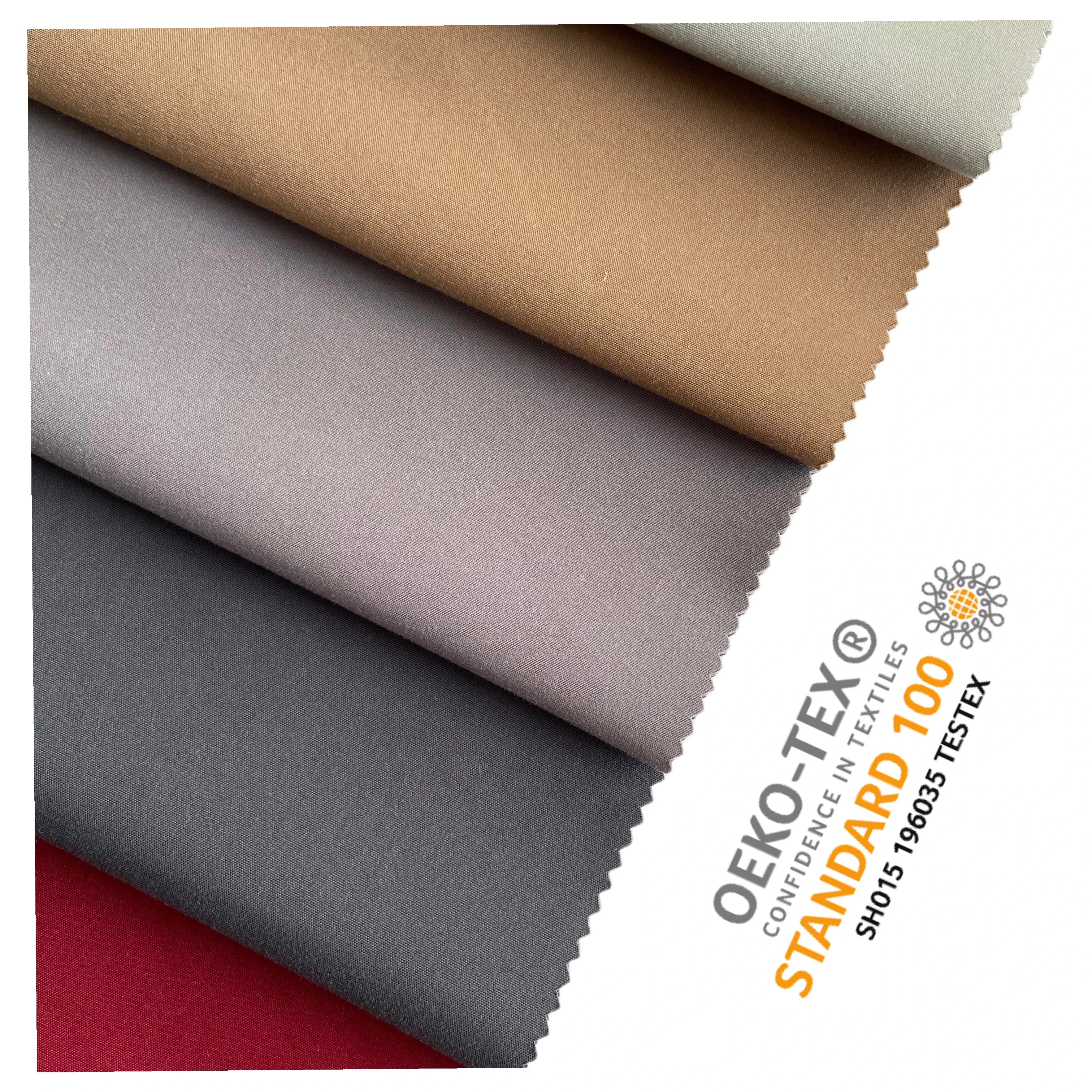 Fire Retardant Curtain Fabrics 100% Polyester Double Sides Textured Blackout  Window Drapes Darkening Fabric