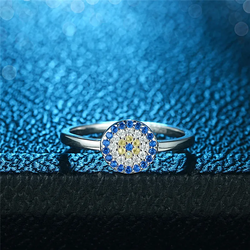 KAKODIY blue eye ring women's 925 Sterling Silver cubic zirconia fashion ring women's jewelry high quality Turkish ring detail 4