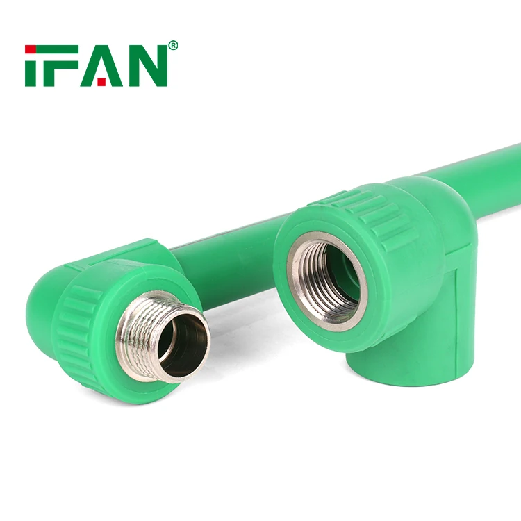 Ifan Din Standard Ppr Fittings Pn25 20-110mm Green Thread Elbow Ppr ...