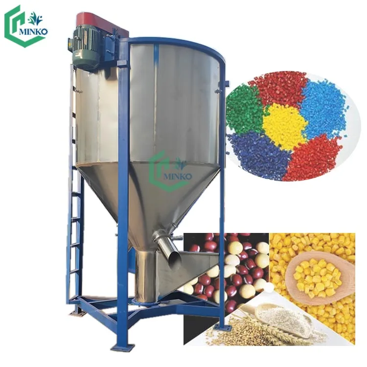 Small Scale Portable Grain Dryers Vertical Screw Blender Washing Powder Mixer Machine for Sale