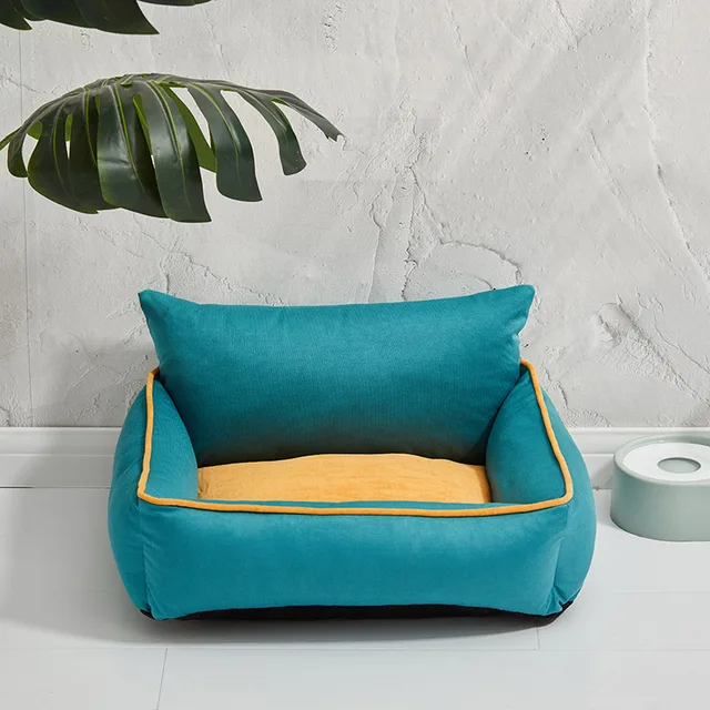 New Warm Cat Nest Cushion Universal Dog Bed for Four Seasons Detachable Washable Pet Sofa Rectangle Small Medium Sizes for