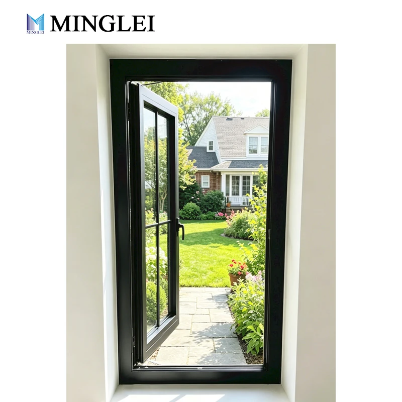 product customizable aluminum french door modern triple glass thermal break exterior door aluminum entrance door for villa-36