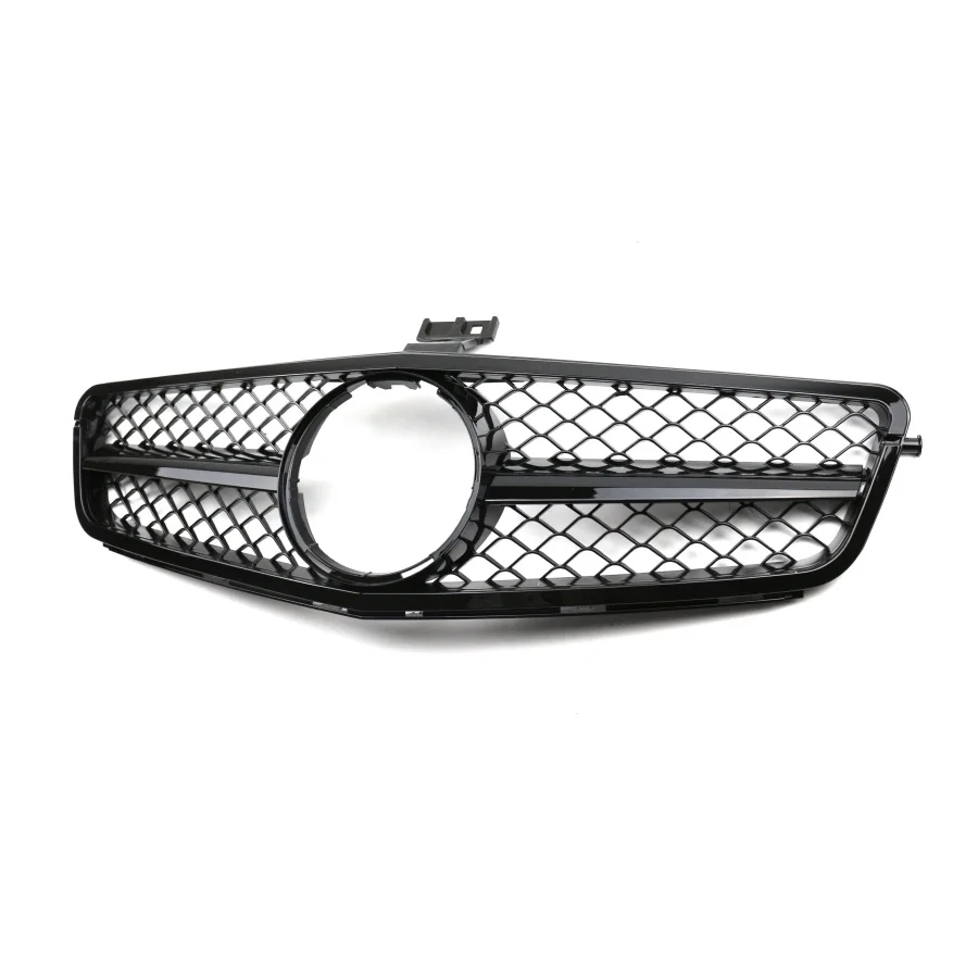 product tiypeor car front bumper grille chrome plated matte black amg front grille for mercedes benz w204 2007 2014 models-3
