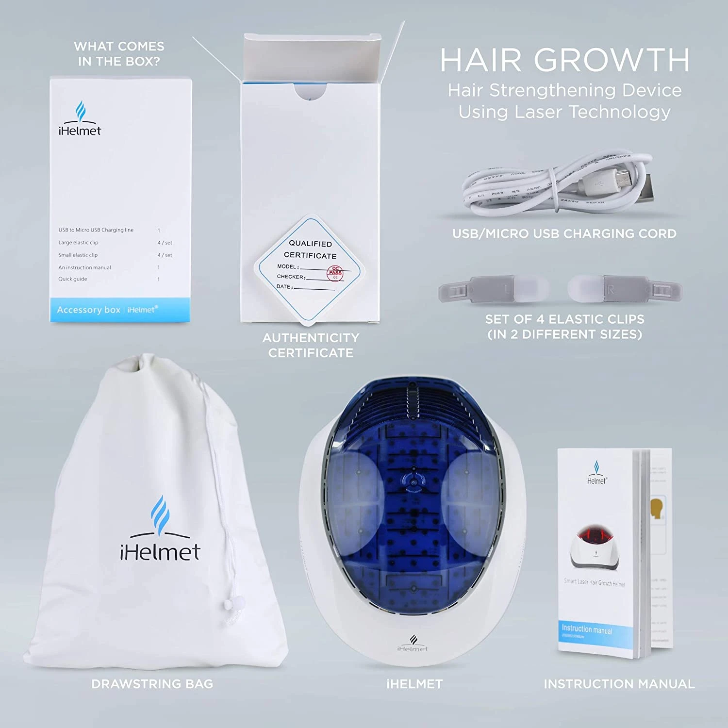 Ihelmet Alopecia Bald Anti Hair Loss Treatment Infrared Lllt Red Light