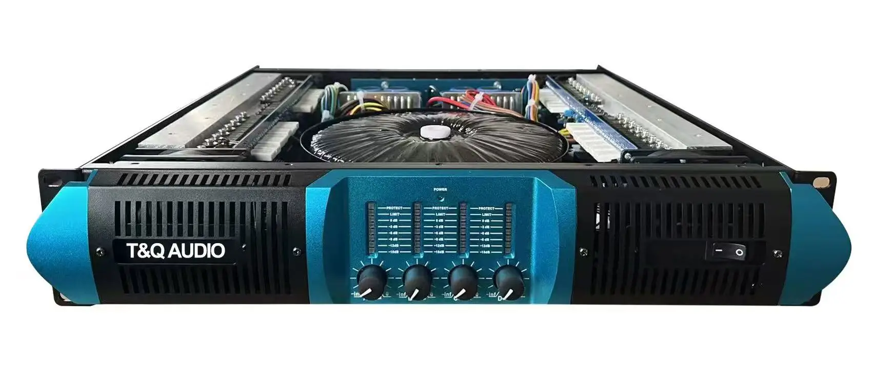 4CH 800Wx4 2U Rack Mount Pro Audio Power Amplifiers Class H with 8ohm ...