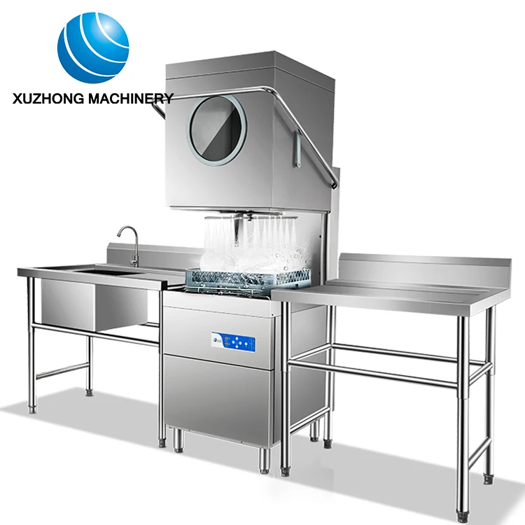 Hood Type Commercial Dish Washing Machine Kitchen Dishwasher Freestanding Automatic Restaurant Industrial Dishwasher Machine