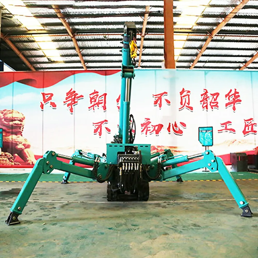 Mini Crane Lift Small Hydraulic Spider Crane Lifting Capacity Mini Mobile Telescopic Boom 1.2t