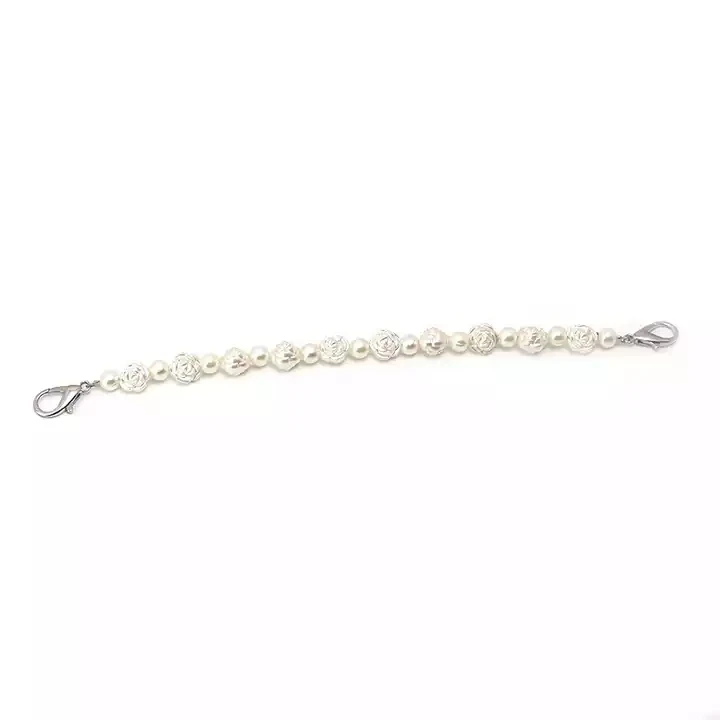 Meetee B-C146 Bag Accessories Personalized Pearl Rose Carved