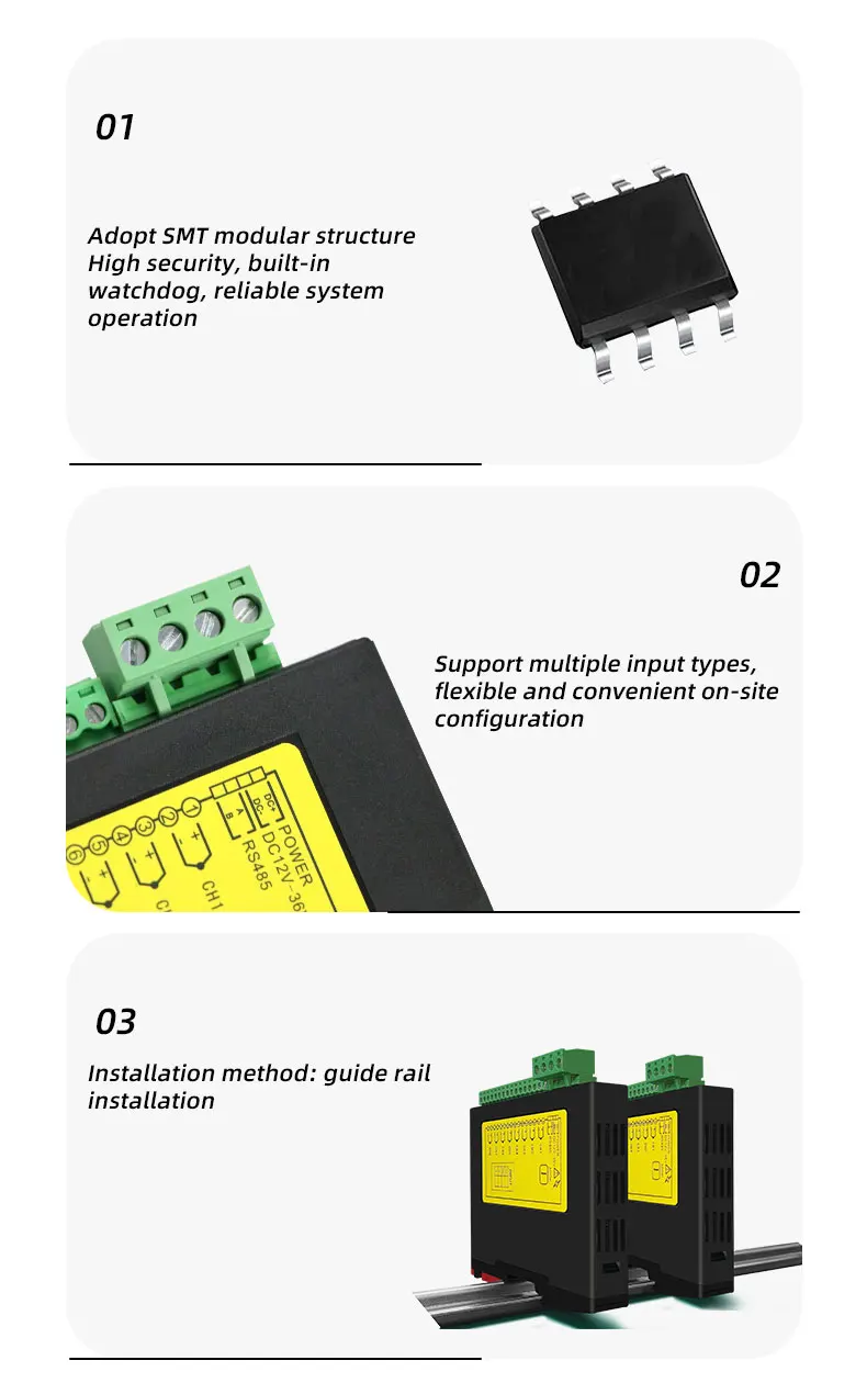 8 Channel RS485 Output Modbus Remote Input Output Module PLC Isolated ...