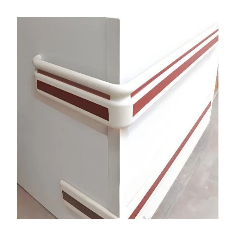 PVC Cover and Aluminium Retainer Hospital Stair Wall Handrail Plastic Hand Rail for Elderly