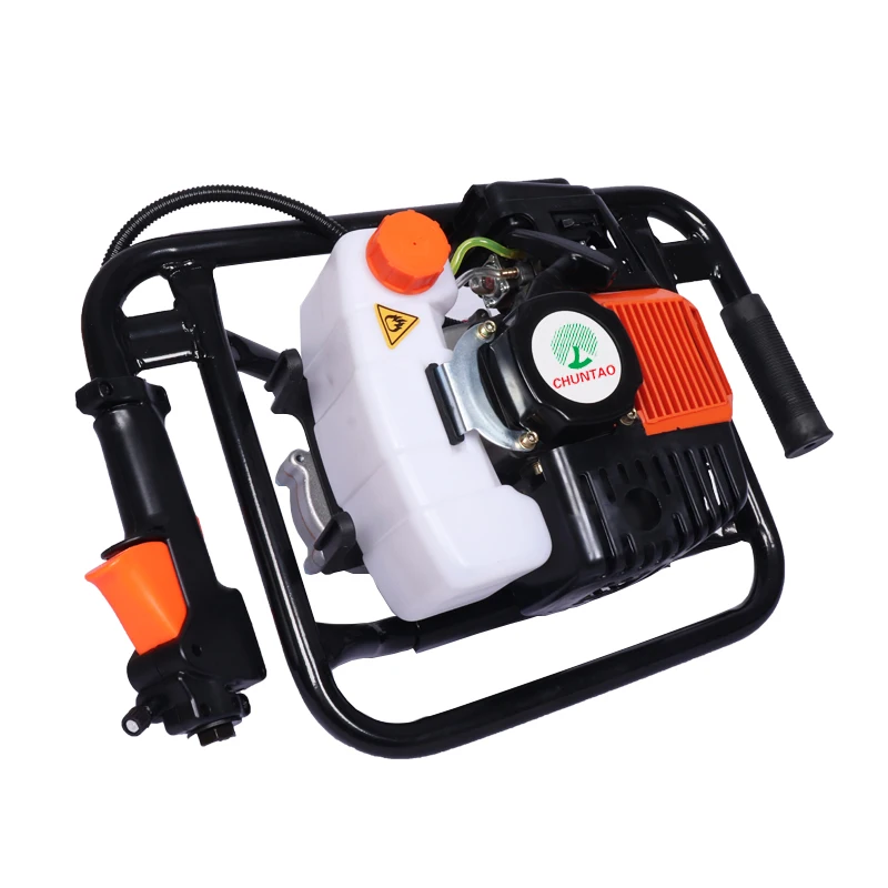 Gasoline Powered Earth Auger 52cc Handheld Earth Auger Head
