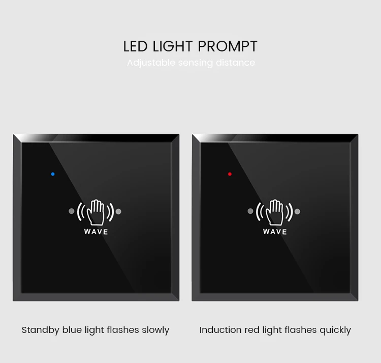 Wired Touchless Switch Touchless Hand Wave Motion Switch Sliding Door Exit Press Button