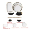 black 42-piece set for 8 people
