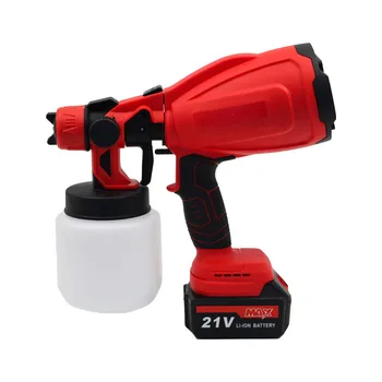 Newly Design Cordless 21V Lithium Sprayer Gun Wireless Spray Machine Electric Paint Sprayer Electric Spray Gun