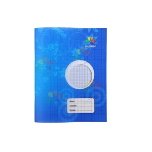 Factory Direct A5 PP Cover Saddle Stitched French Ruled Exercise Book Full Wood Pulp Inner Pages OEM Student Exercise Book