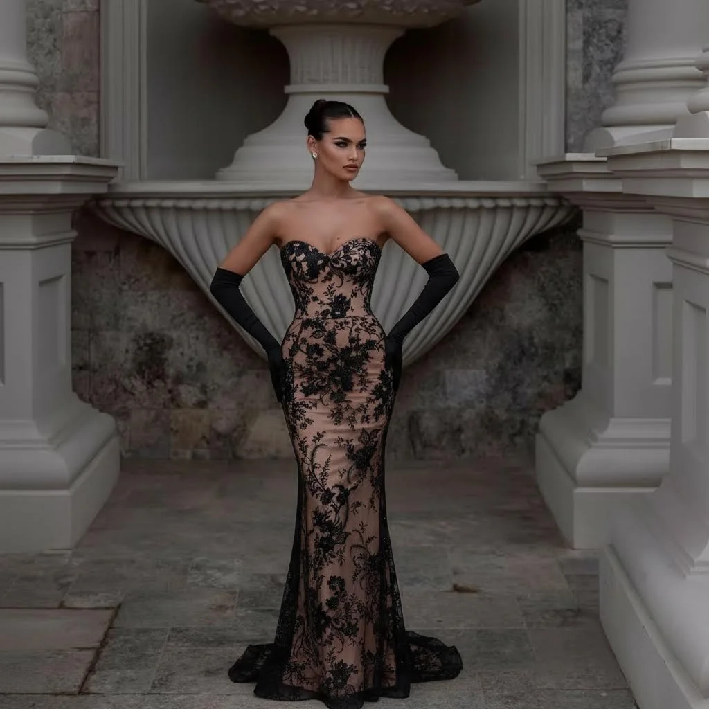 classy sheer dresses Beaded Sheer Gown With Sweetheart Neckline 45783