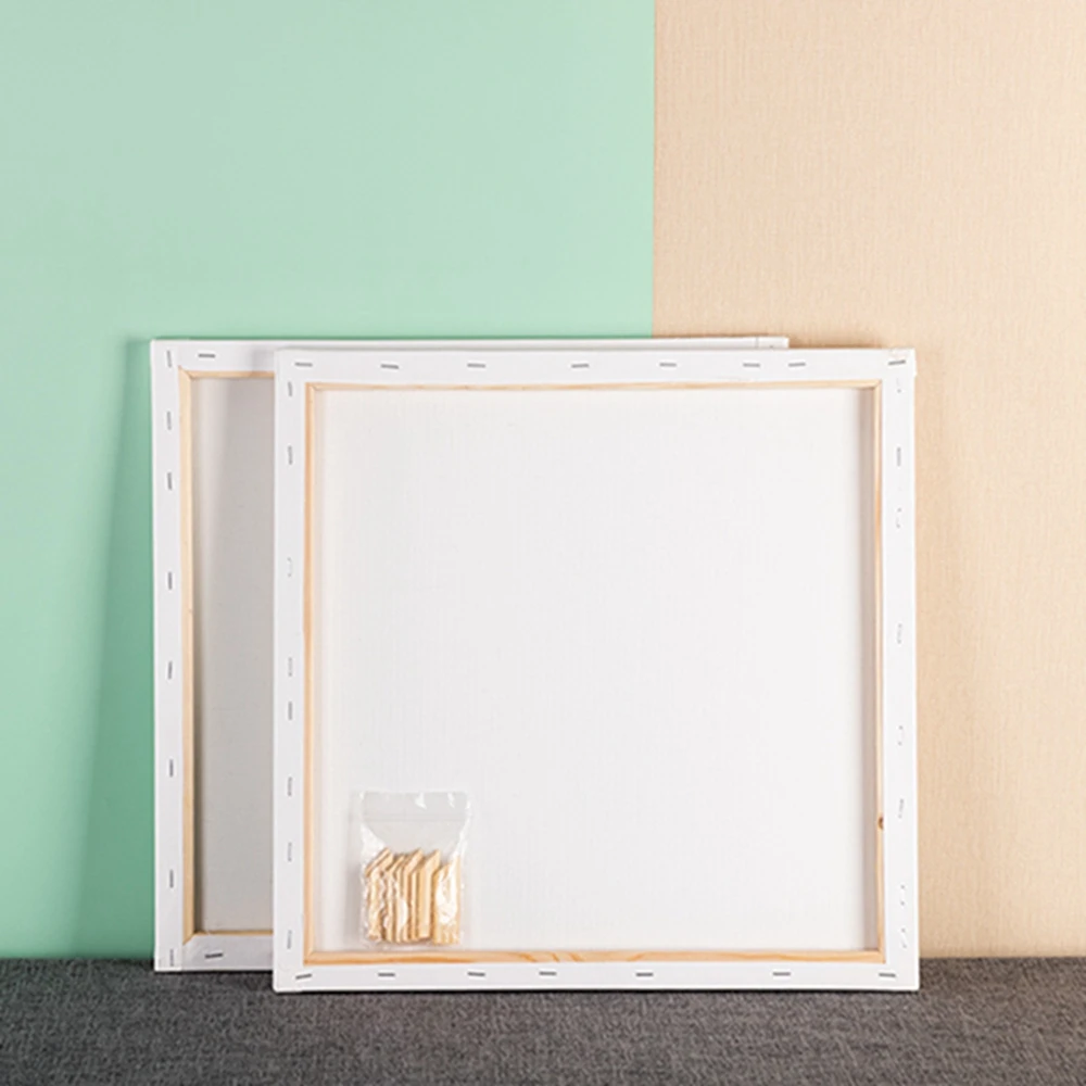Professional Triple Primed Blank White Stretched Canvas for Oil and Acrylic Painting with Pine Wood Frame