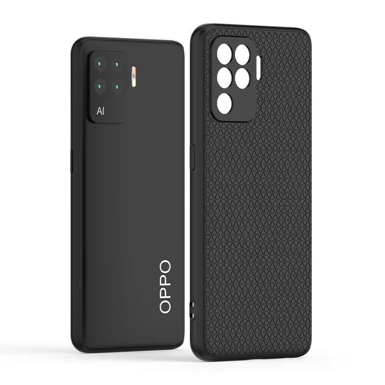 Lowest Price Cross Pattern Sandstone Matte Tpu Phone Case for OPPO A94 F19 PRO Back Cover