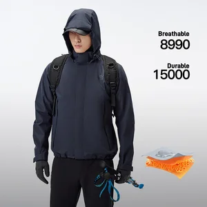 PELLIOT Outdoor Hiking Fleece Lining Sports Windproof Adjustable Hood Water Repellent Hiking Coat