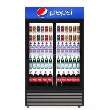 ペプシガラスドアコーラショーケース 冷蔵庫 省エネドリンク冷却器