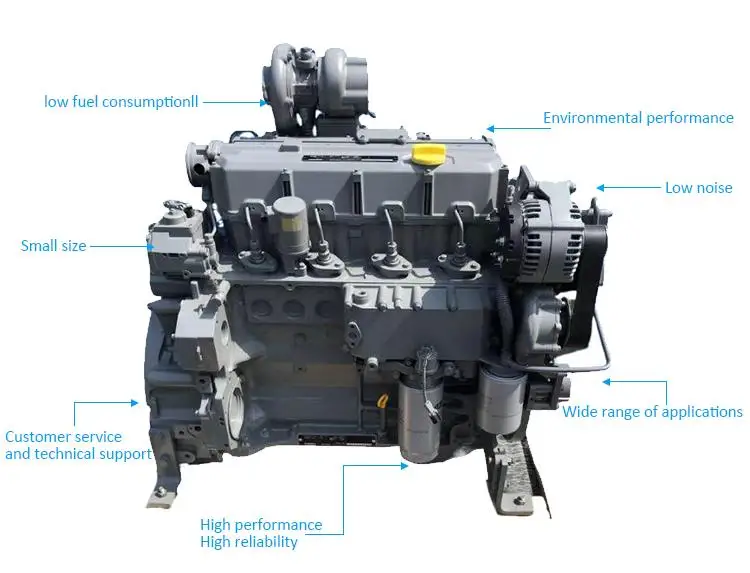 Mali 100Hp Diesel Engine Small 4 Cylinder Car Diesel Engine Truck BF4M1013 Deutz Watercooled Diesel Engine