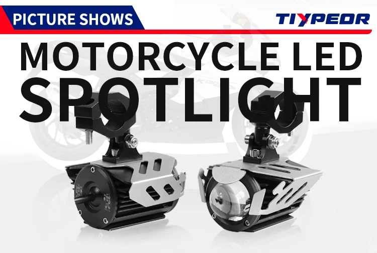 TIYPEOR Wireless Switch Motorcycle Auxiliary Headlight High Power High/Low Beam Super Bright Spotlight Devil Eye For Motorbike manufacture