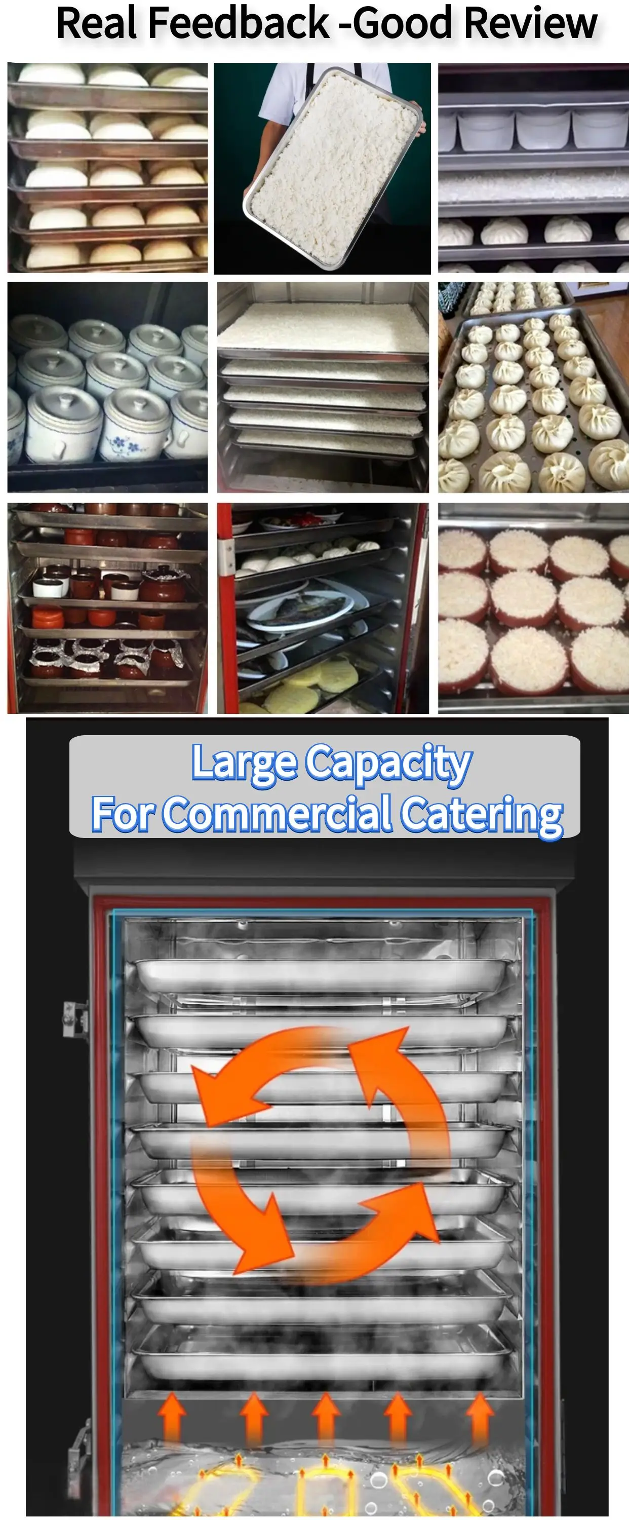 Commercial industrial stainless steel bun dim sum momo dumpling rice roll gas electric food steamer machine steam cooker cabinet