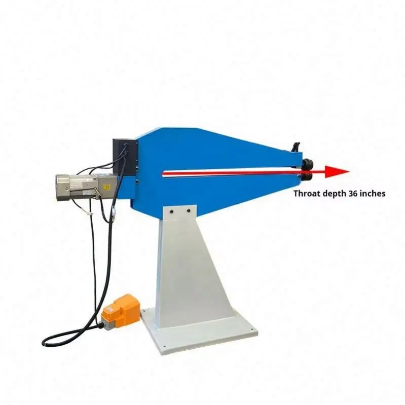 TEBAK Beading Machine Deep Throat China Electric Bead Roller Comes With a 1/2" Round Bead Steel Roller Die