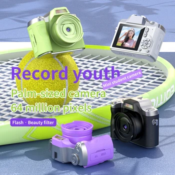 LK011 Professional Photo Smart Mini SLR CCD 3" IPS Screen Projection Kids Film Camera HD 1080P Waterproof Plastic MicroSD MP3 detail image